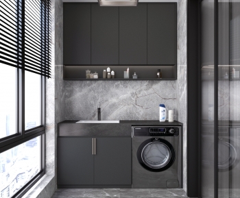 Modern Balcony Laundry Room-ID:970329058