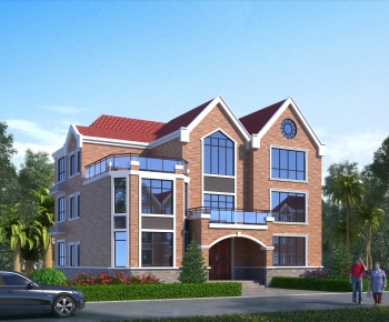 Simple European Style Detached Villa-ID:970051057