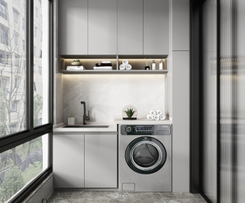 Modern Balcony Laundry Room-ID:139343987