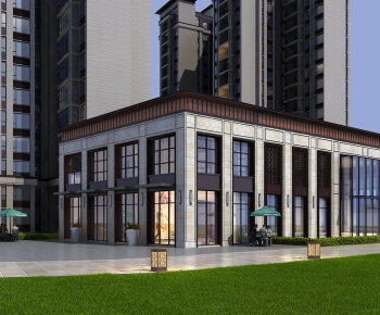 New Chinese Style Appearance Of Commercial Building-ID:402962928