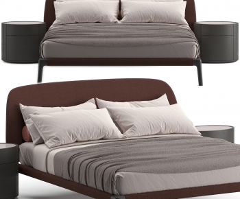 Modern Double Bed-ID:344472897