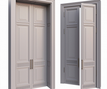 Simple European Style Double Door-ID:195082902