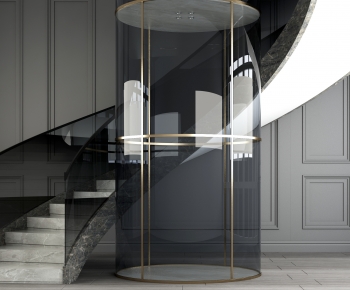 Modern Rotating Staircase-ID:709813128