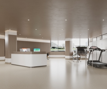 Modern Hospital Hall-ID:733855019