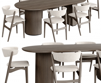 Modern Dining Table And Chairs-ID:671298988