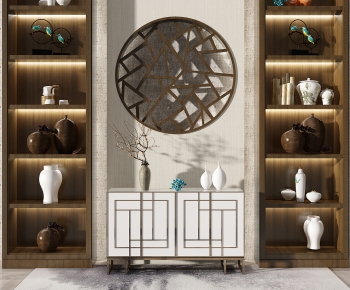 New Chinese Style Side Cabinet-ID:853189957