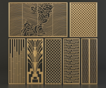 Modern Metal Screen Partition-ID:850322965