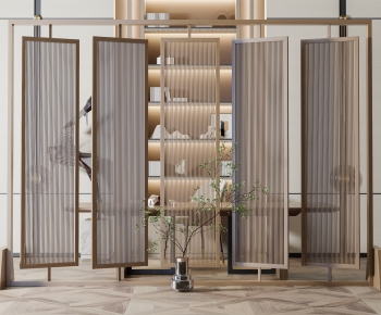 New Chinese Style Wooden Screen Partition-ID:609302042