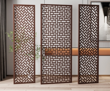 New Chinese Style Wooden Screen Partition-ID:517067917