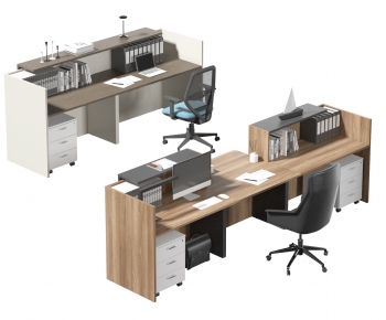 Modern Office Desk And Chair-ID:259712934