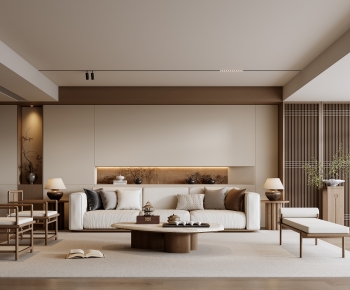 New Chinese Style A Living Room-ID:461743125