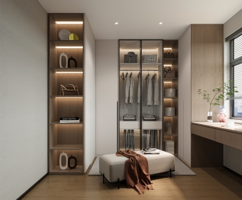 Modern Clothes Storage Area-ID:209338906