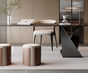 Modern Computer Desk And Chair-ID:738853936