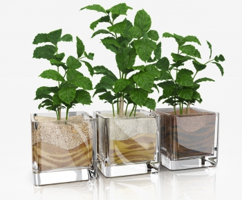 Modern Potted Green Plant-ID:687021971