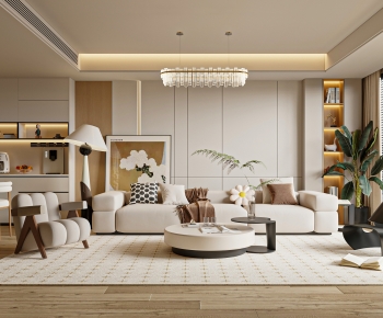 Modern A Living Room-ID:621587043