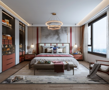 New Chinese Style Bedroom-ID:793697122