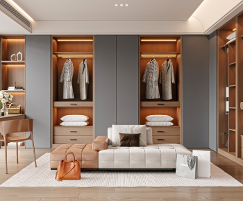 Modern Clothes Storage Area-ID:339849952