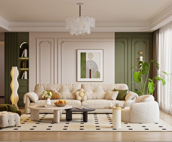 French Style A Living Room-ID:522365097