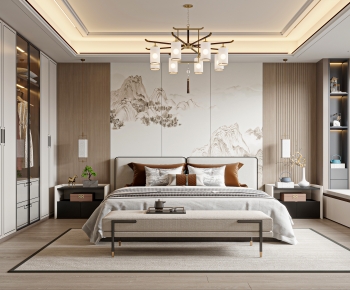 New Chinese Style Bedroom-ID:641133076