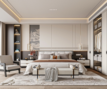 New Chinese Style Bedroom-ID:129369022