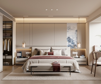 New Chinese Style Bedroom-ID:910315991