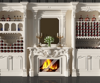 European Style French Style Fireplace-ID:532336953