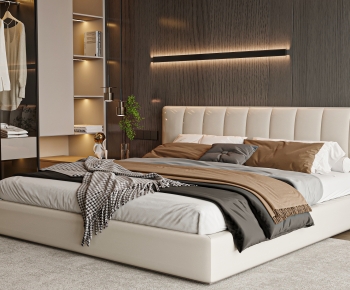 Modern Double Bed-ID:377144104