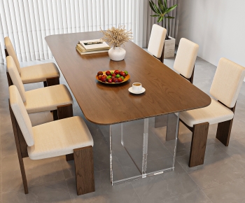 Modern Dining Table And Chairs-ID:821548942