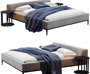 Modern Double Bed-ID:628057003