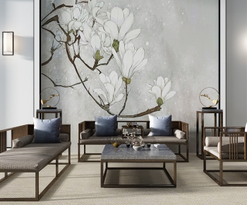 New Chinese Style Sofa Combination-ID:488363033