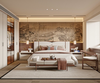 New Chinese Style Bedroom-ID:256779914