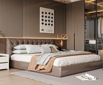 Modern Double Bed-ID:600445034