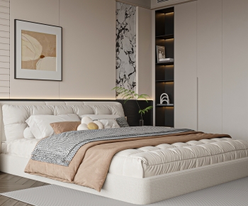 Modern Double Bed-ID:753315934