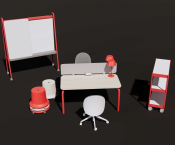 Modern Office Desk And Chair-ID:443736089