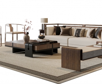 New Chinese Style Sofa Combination-ID:526393895