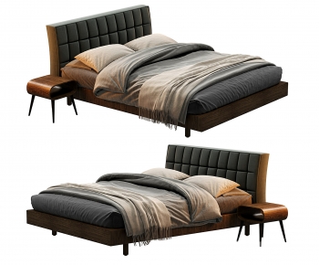 Modern Double Bed-ID:857234954