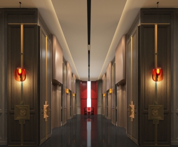 New Chinese Style Elevator Hall-ID:971443891