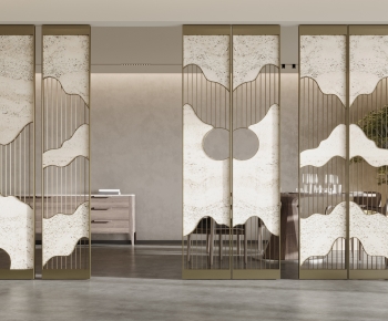 New Chinese Style Metal Screen Partition-ID:542593963