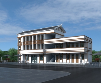 New Chinese Style Appearance Of Commercial Building-ID:173474072