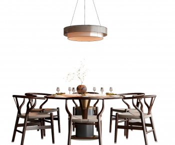 New Chinese Style Dining Table And Chairs-ID:264650119