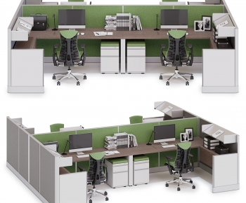 Modern Office Desk And Chair-ID:686366086