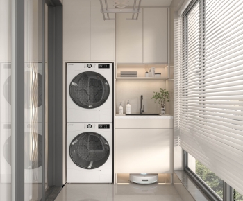 Modern Balcony Laundry Room-ID:169964087