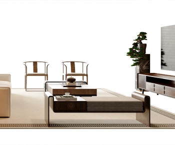 New Chinese Style Sofa Combination-ID:749346027