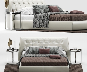 Modern Double Bed-ID:155627976