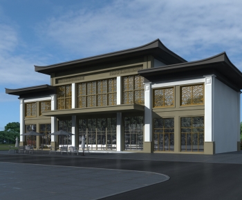 New Chinese Style Appearance Of Commercial Building-ID:144478084