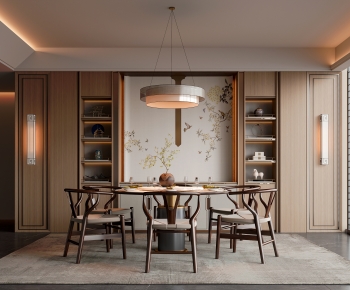 New Chinese Style Dining Room-ID:761730912