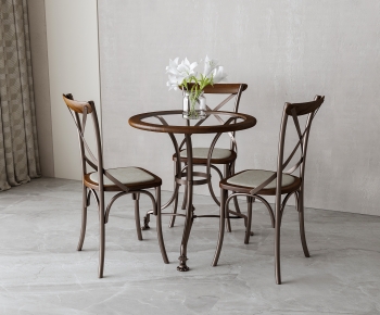 American Style Dining Table And Chairs-ID:461637977