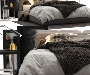 Modern Double Bed-ID:401324992