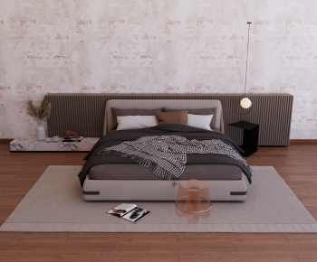 Modern Double Bed-ID:849936018