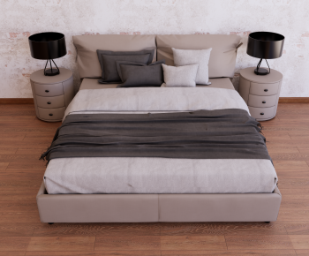 Modern Double Bed-ID:761168004